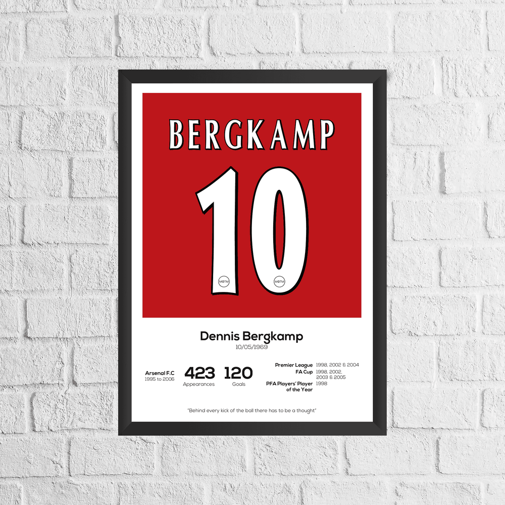 Dennis Bergkamp Legend Stats Print