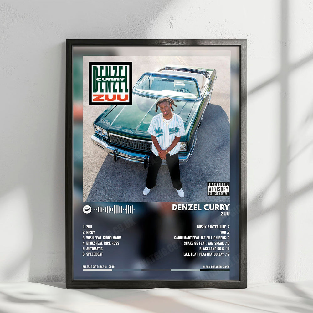 Denzel Curry "ZUU" Album Cover Poster - with Complete Tracklist