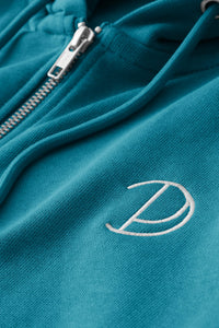 Embroidered P Zip-Up Hoodie