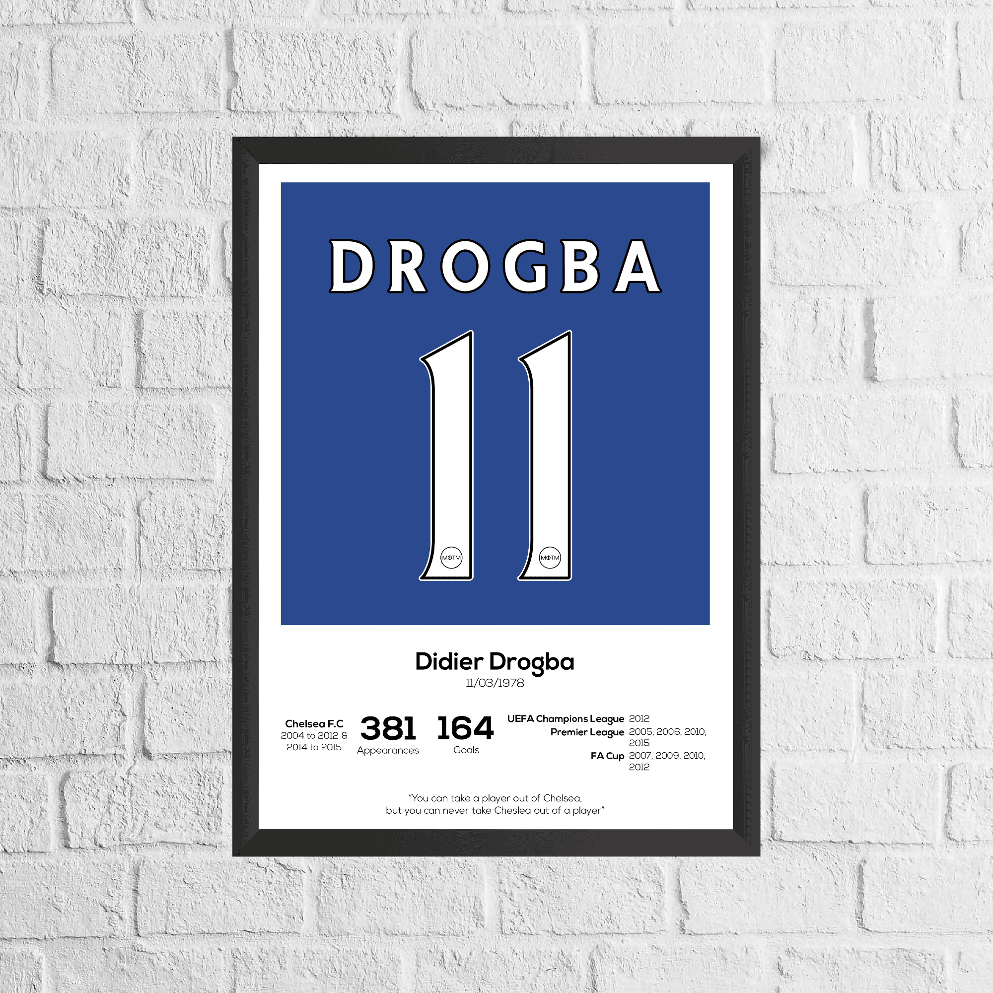 Didier Drogba Legend Stats Print
