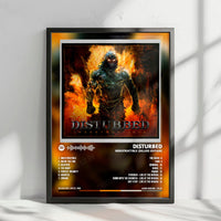 Disturbed "Indestructible  " Album Cover Poster - with Complete Tracklist
