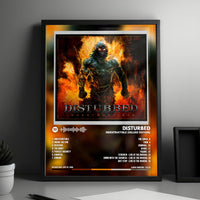 Disturbed "Indestructible  " Album Cover Poster - with Complete Tracklist