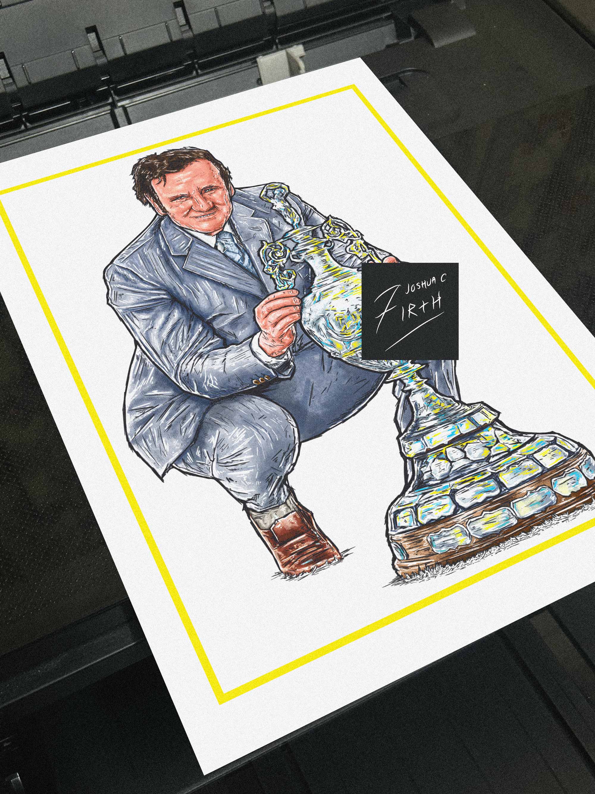 Don Revie Leeds Champions of England Football Print