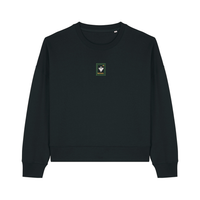 Cute Spooky Ghost Cropped Sweatshirt - Halloween - Relaxed Fit