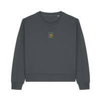 Spooky Pumpkin Cropped Sweatshirt - Halloween - Relaxed Fit