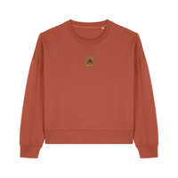 Spooky Pumpkin Cropped Sweatshirt - Halloween - Relaxed Fit