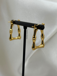 Gold ‘Tara’ Triangle Bamboo Hoops
