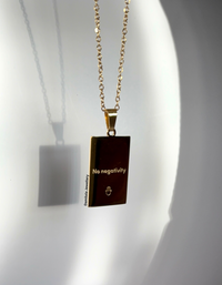 ‘Good energy. No negativity’ Necklace - Gold/Silver - Double Sided