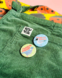 Cute Dog Badge or Magnet- Handmade Gift