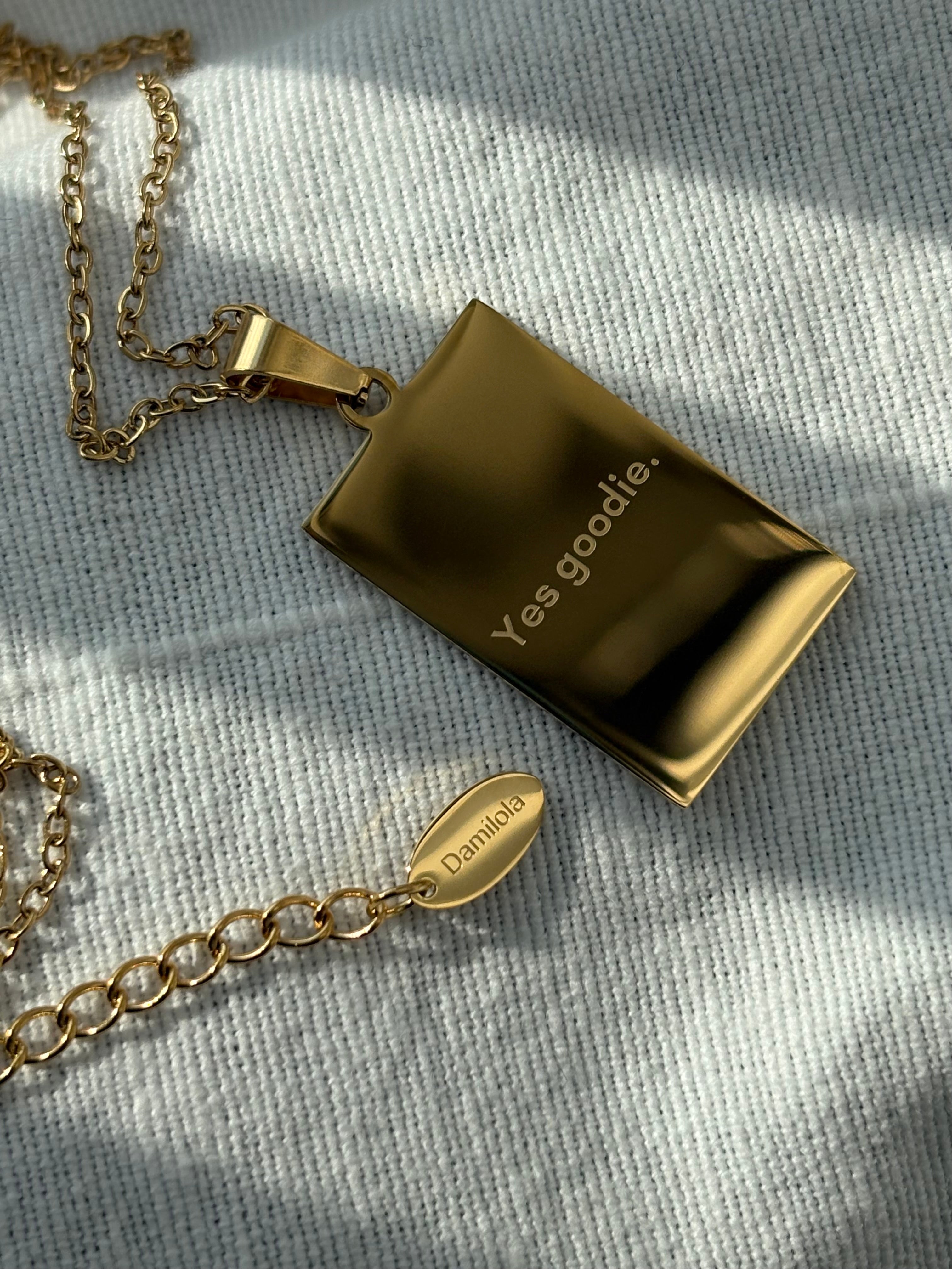 Empowerment ‘Yes Goodie’ Double Sided Necklace - Gold/Silver