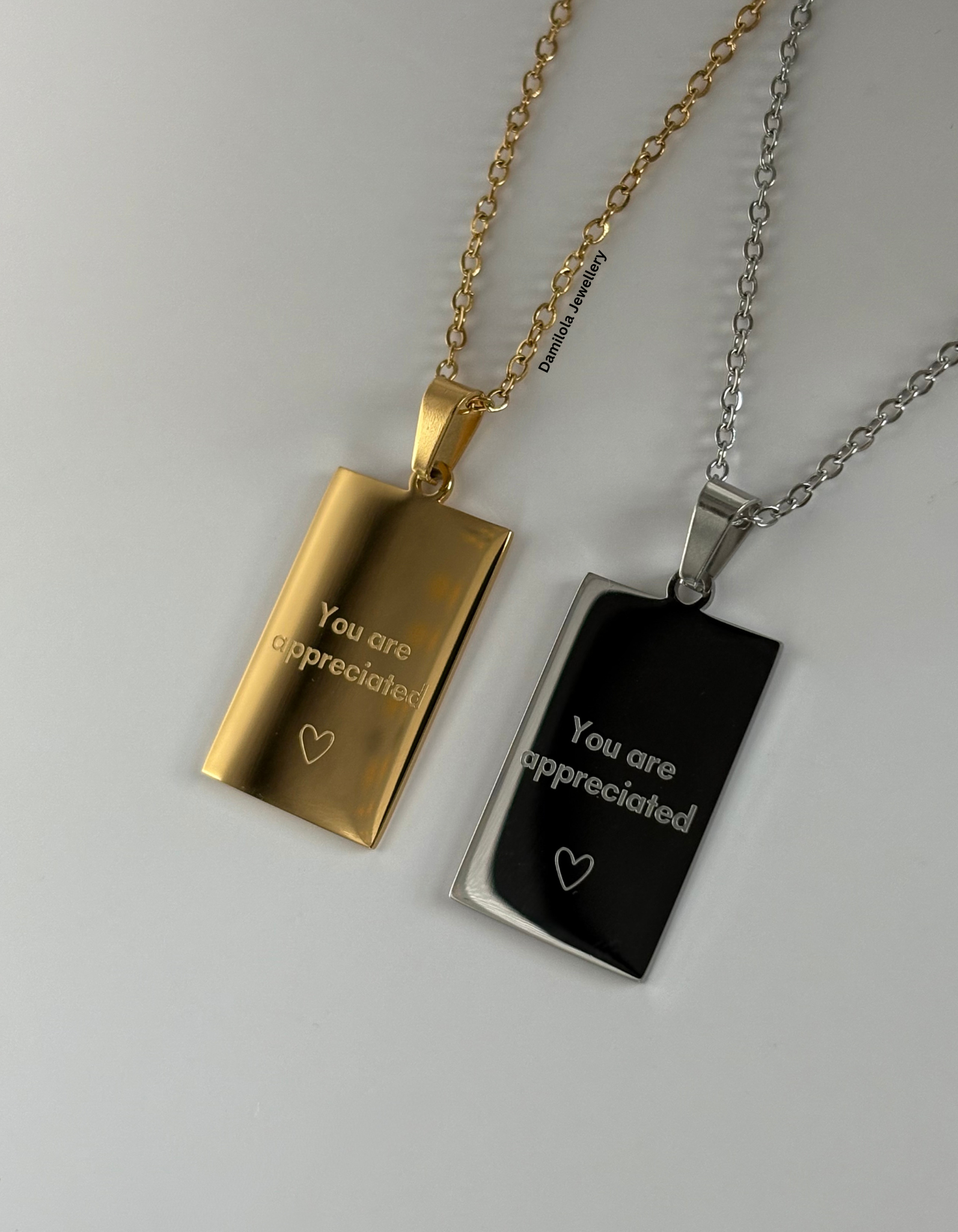 ‘Queen of my Heart’ Necklace - Gold/Silver - Double sided