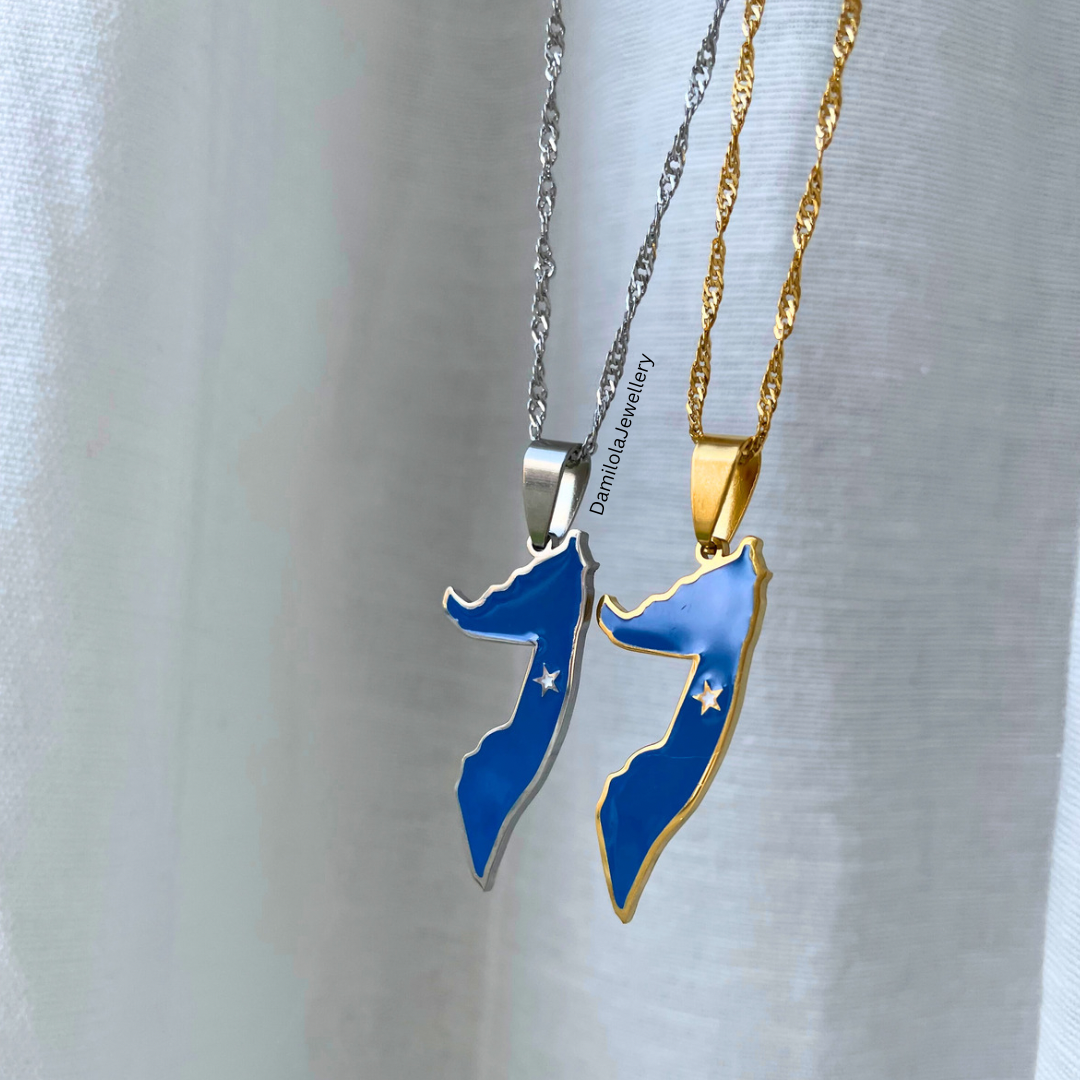 Somalia Flag Map Necklace🇸🇴