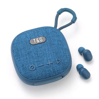 T&G TG-813 2 in 1 TWS Bluetooth Speaker Earphone with Charging Box