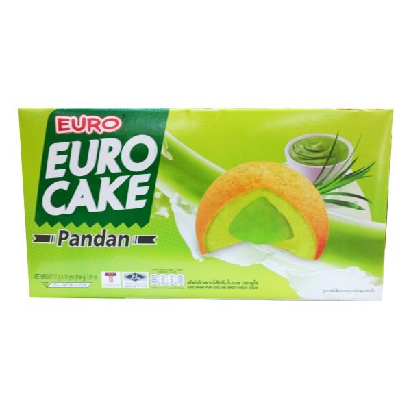 EURO CAKE Puff Cake & Pandan Cream 12x17g