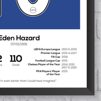 Eden Hazard Legend Stats Print