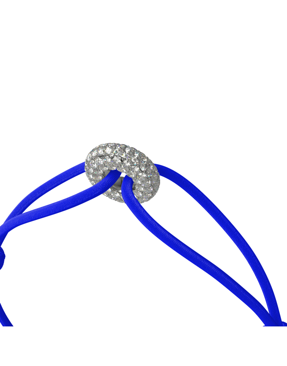 Mini Silver Soho Pavé Cord Bracelet