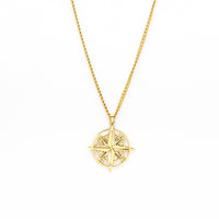 North Star Compass Pendant (Gold)