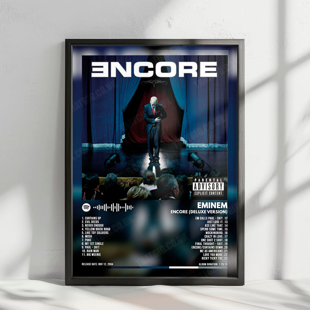 Eminem "Encore" Album Cover Poster - with Complete Tracklist