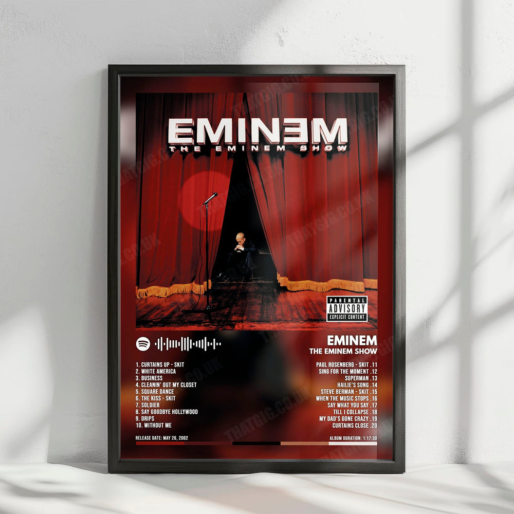 Eminem "The Eminem Show" Album Cover Poster - with Complete Tracklist