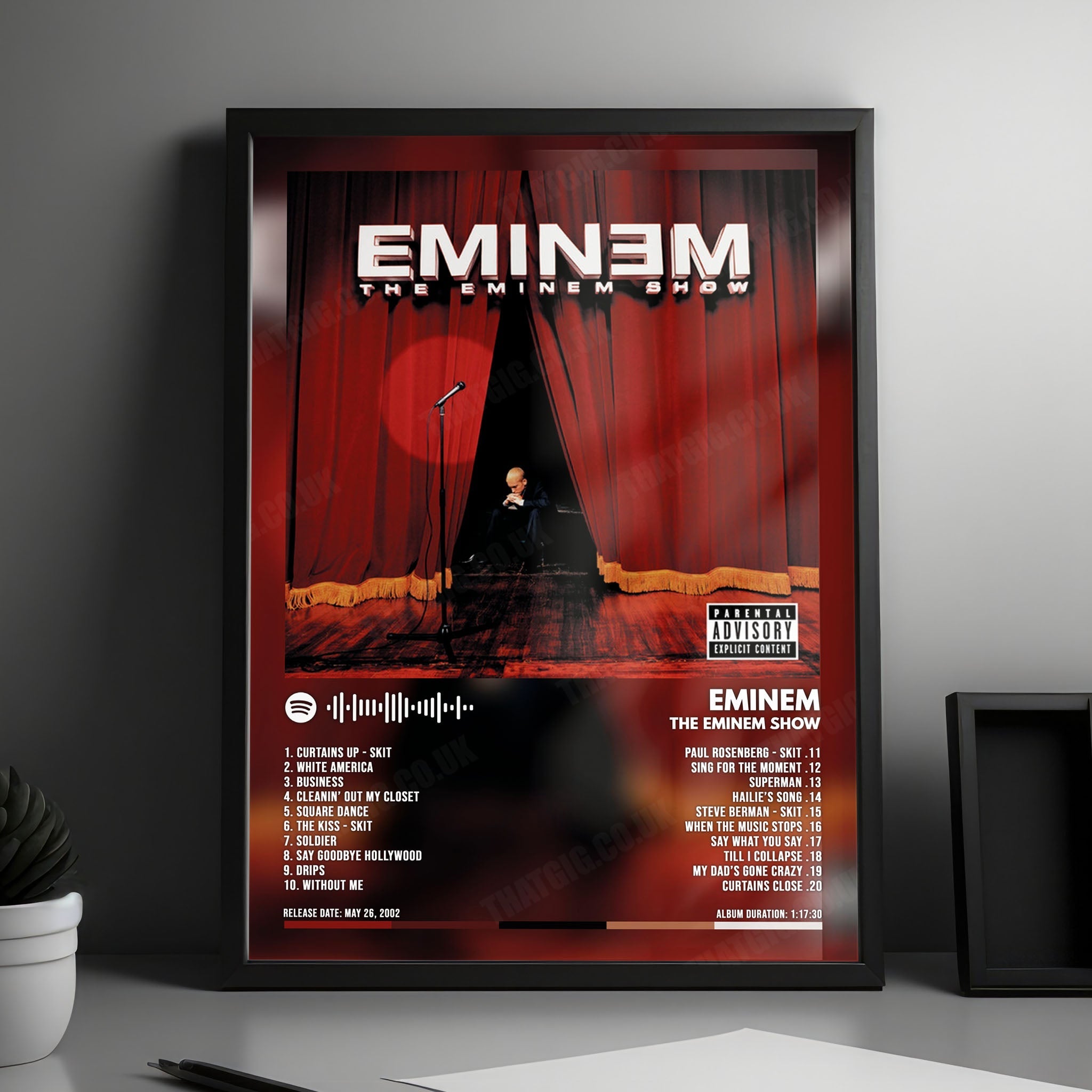 Eminem "The Eminem Show" Album Cover Poster - with Complete Tracklist