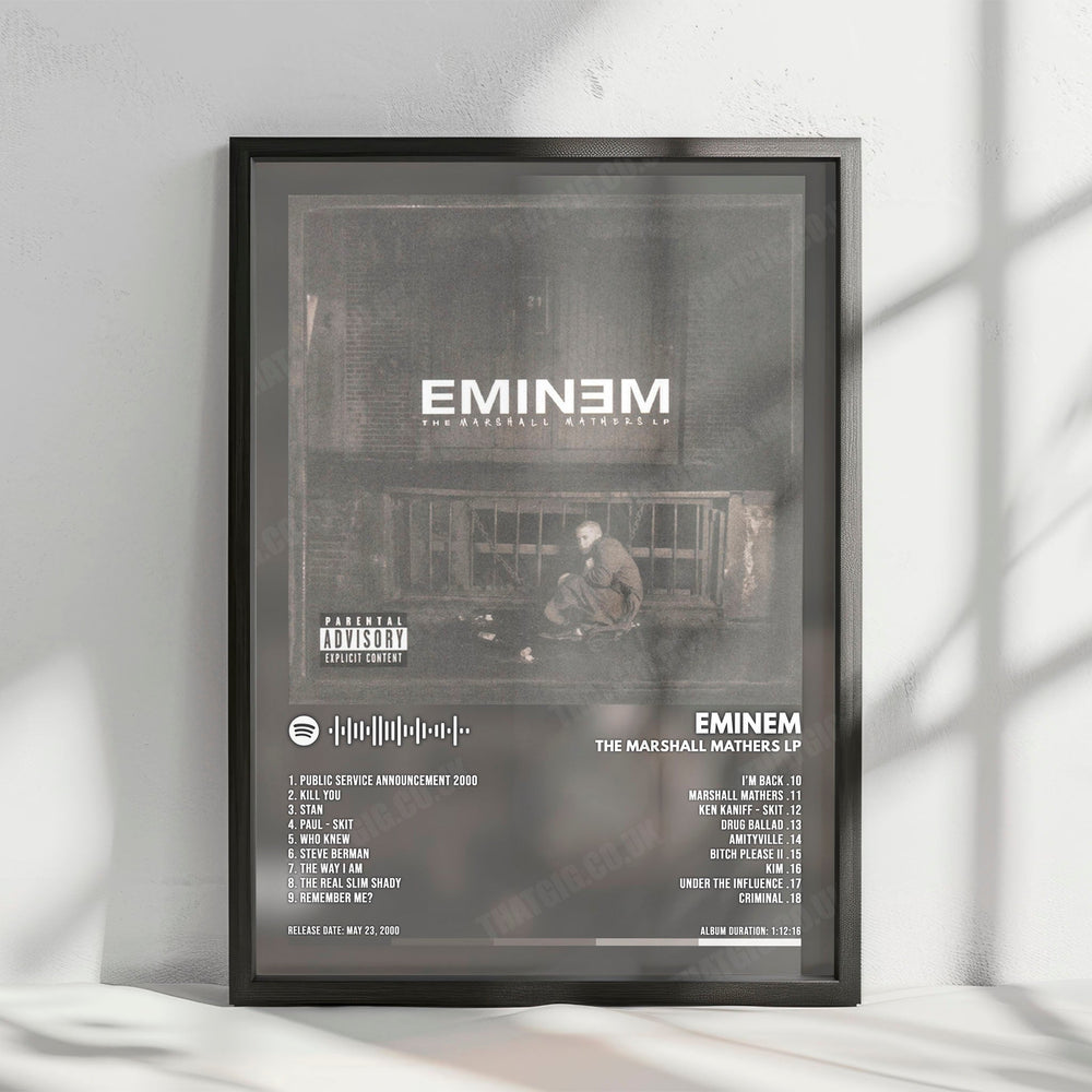 Eminem "The Marshall Mathers LP" Album Cover Poster - with Complete Tracklist