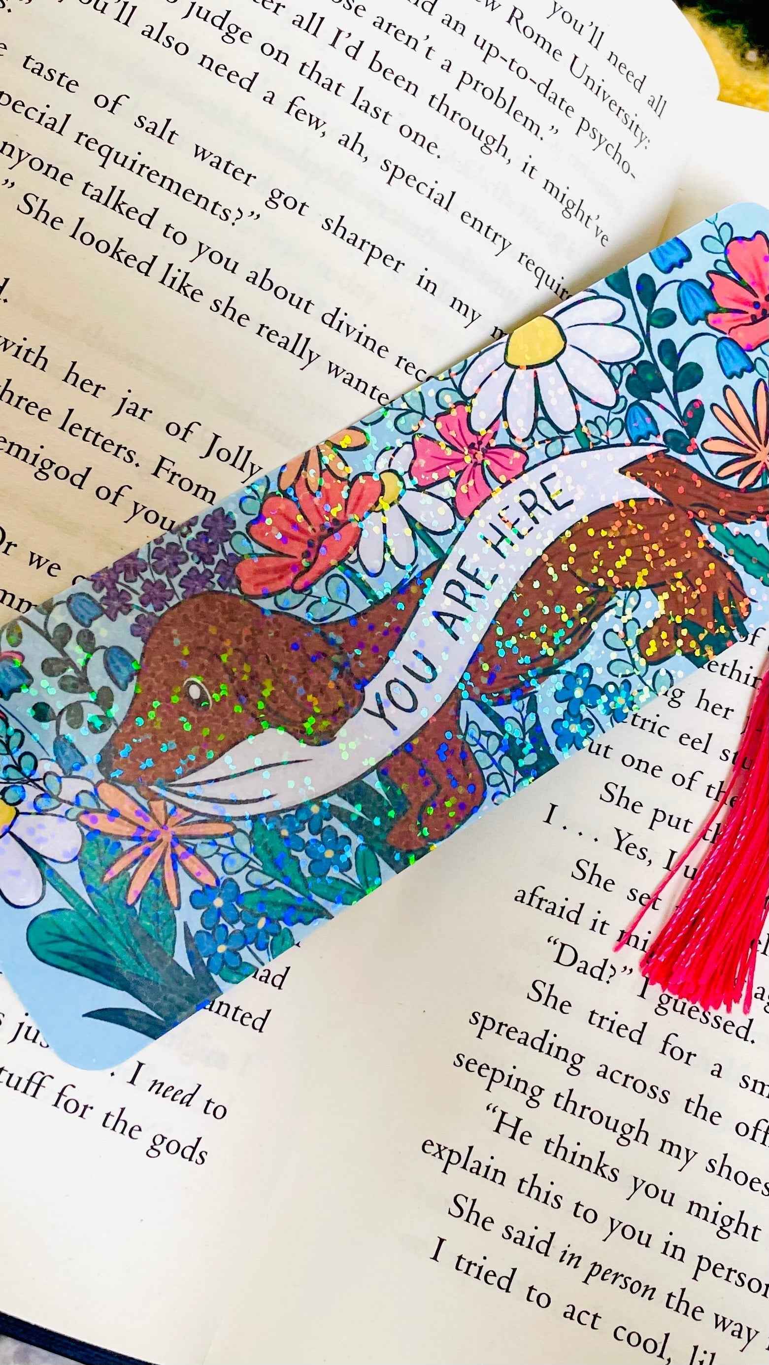 Cute Daschund Holographic Bookmark