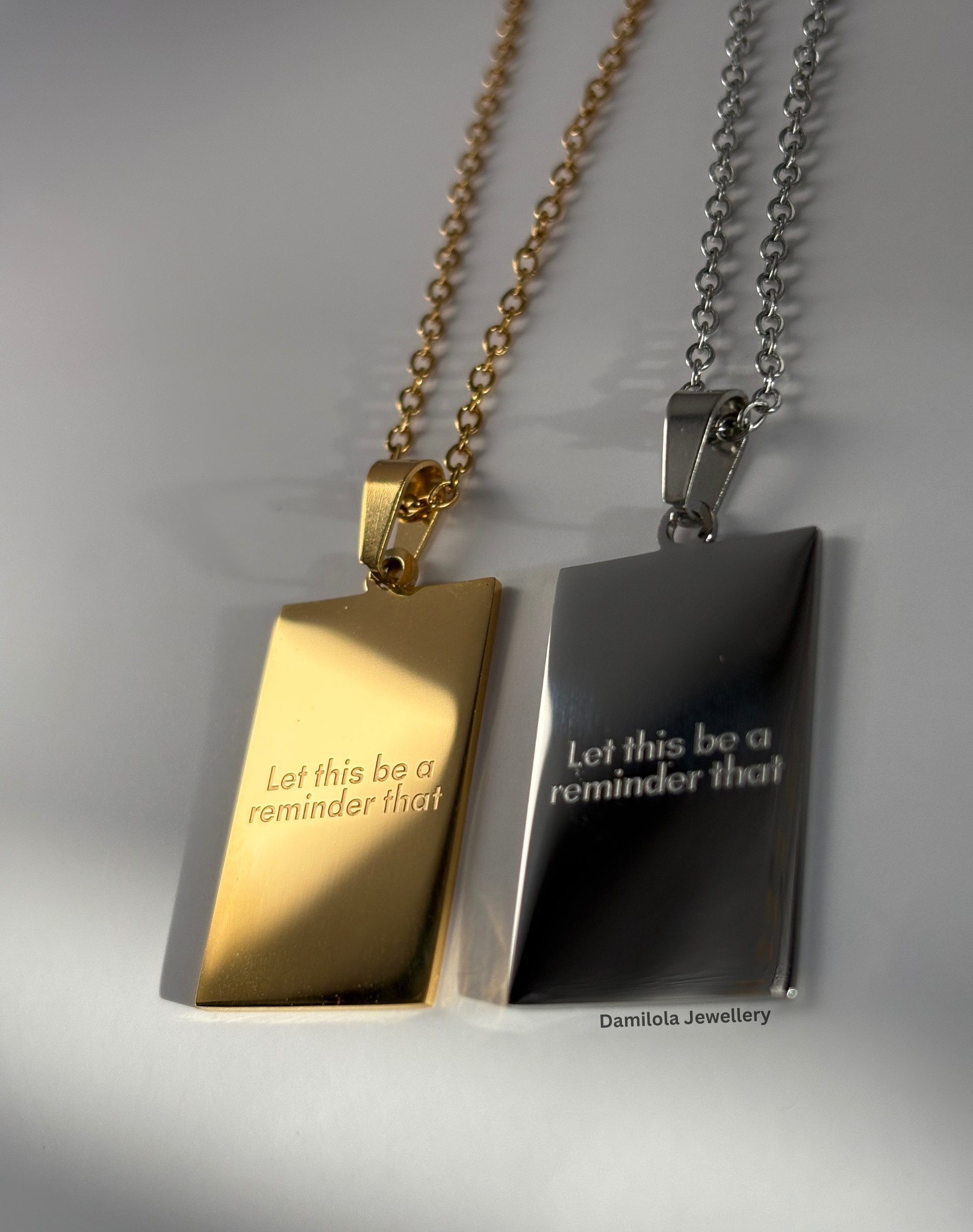 ‘You are not alone’ Necklace - Gold/Silver - Double Sided