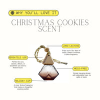 Christmas Cookie Car Air Freshener - Hanging Diffuser for Auto & Home