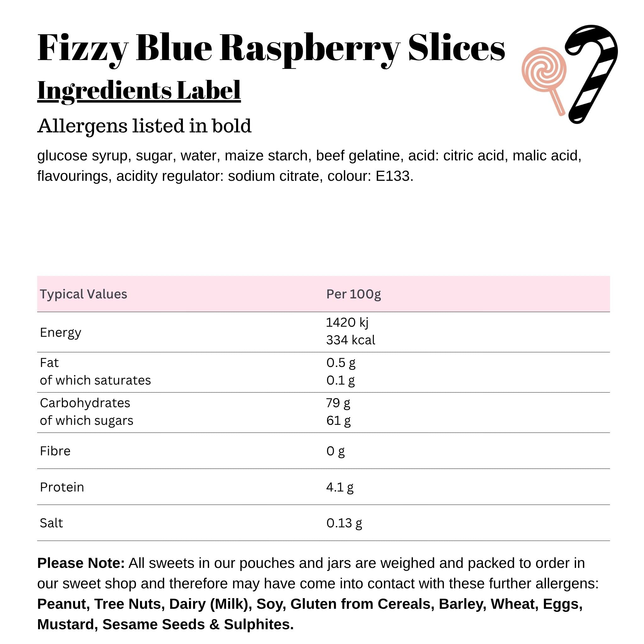 Fizzy Blue Raspberry Slices