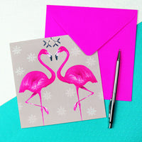 Flamingo Christmas Card