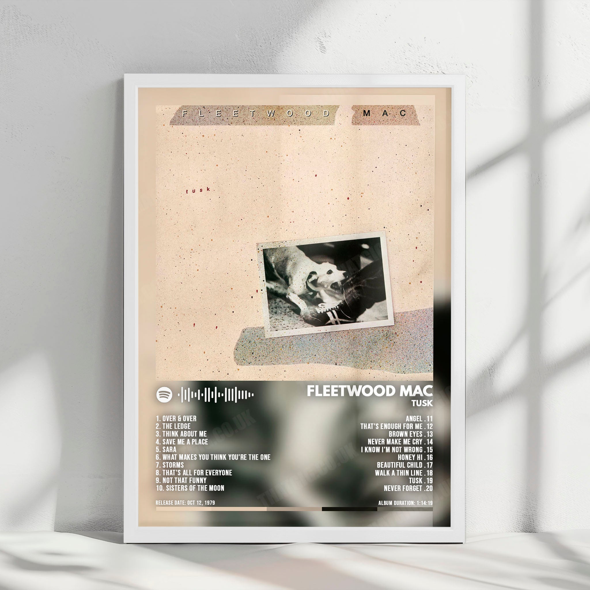 Fleetwood Mac "Tusk" Album Cover Poster - with Complete Tracklist