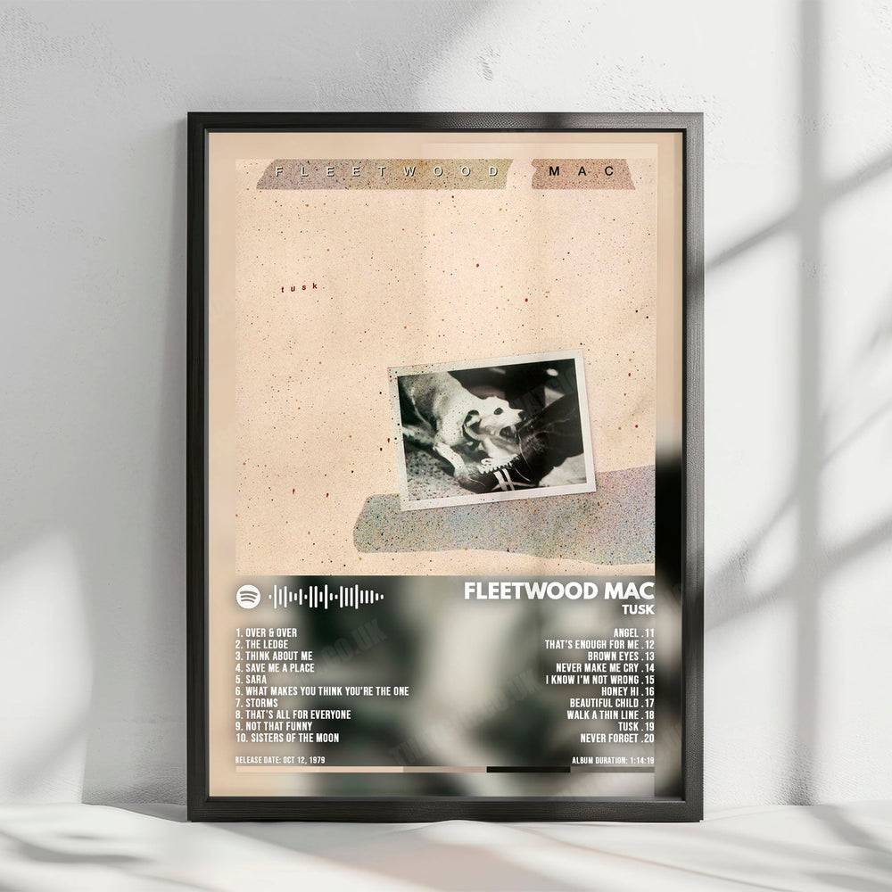 Fleetwood Mac "Tusk" Album Cover Poster - with Complete Tracklist