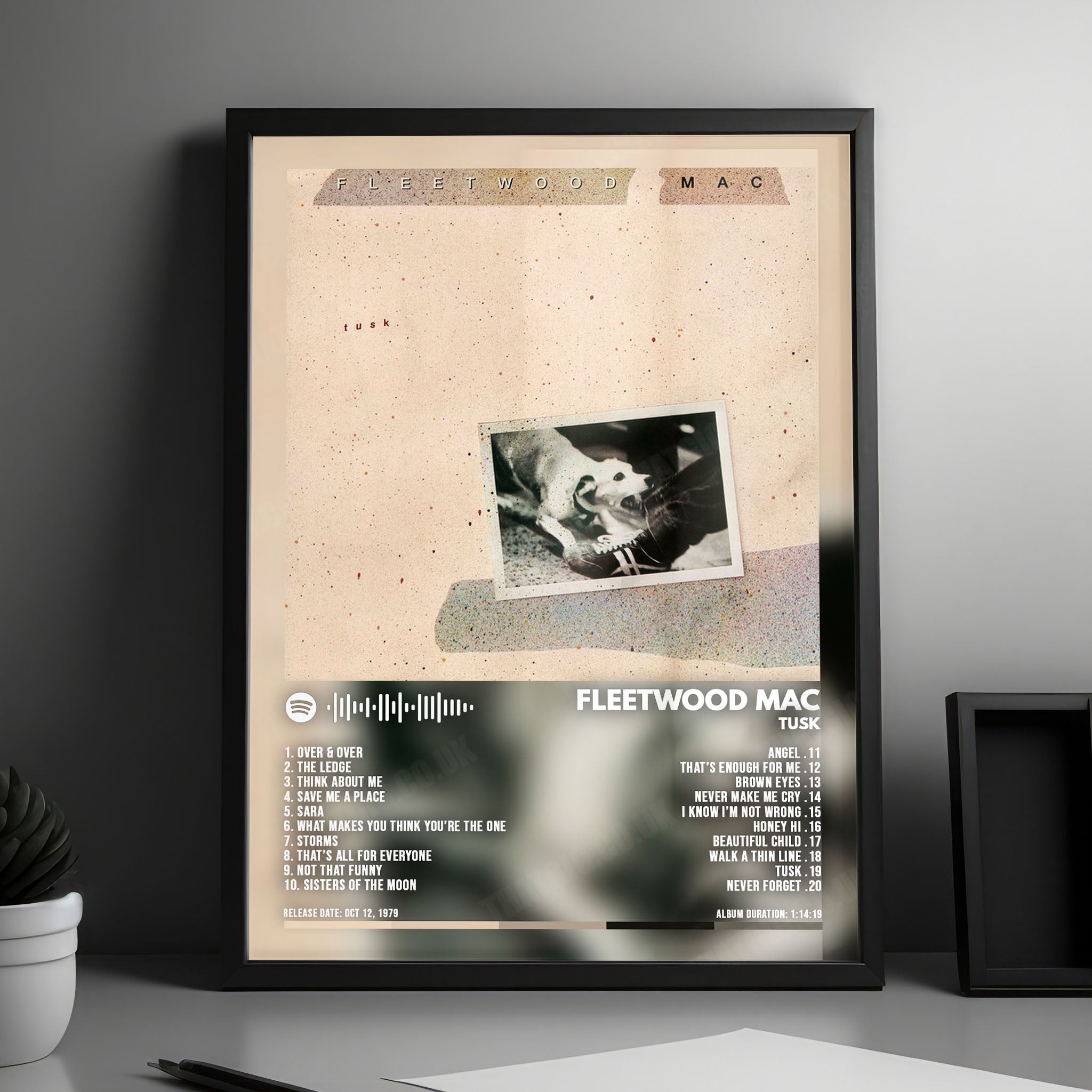 Fleetwood Mac "Tusk" Album Cover Poster - with Complete Tracklist