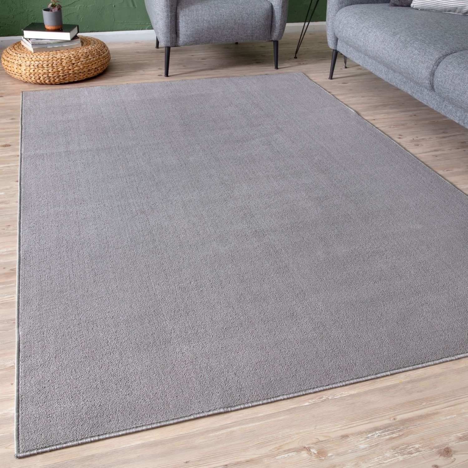 Flex Silver Low Pile Solid Rug