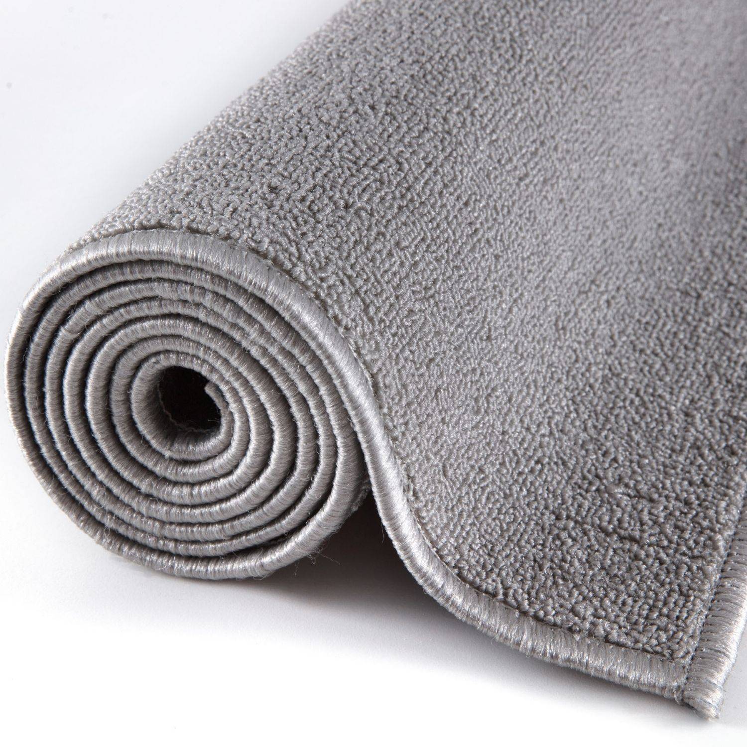 Flex Silver Low Pile Solid Rug
