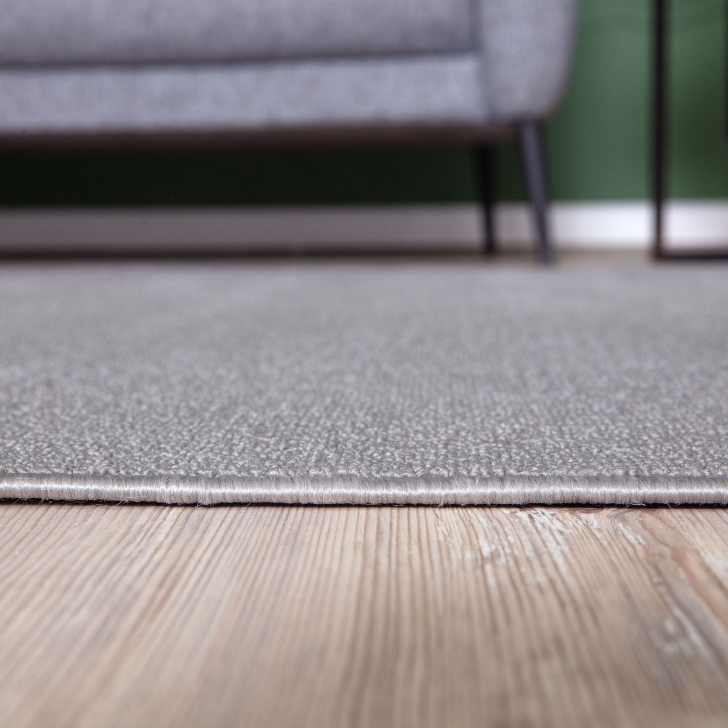 Flex Silver Low Pile Solid Rug