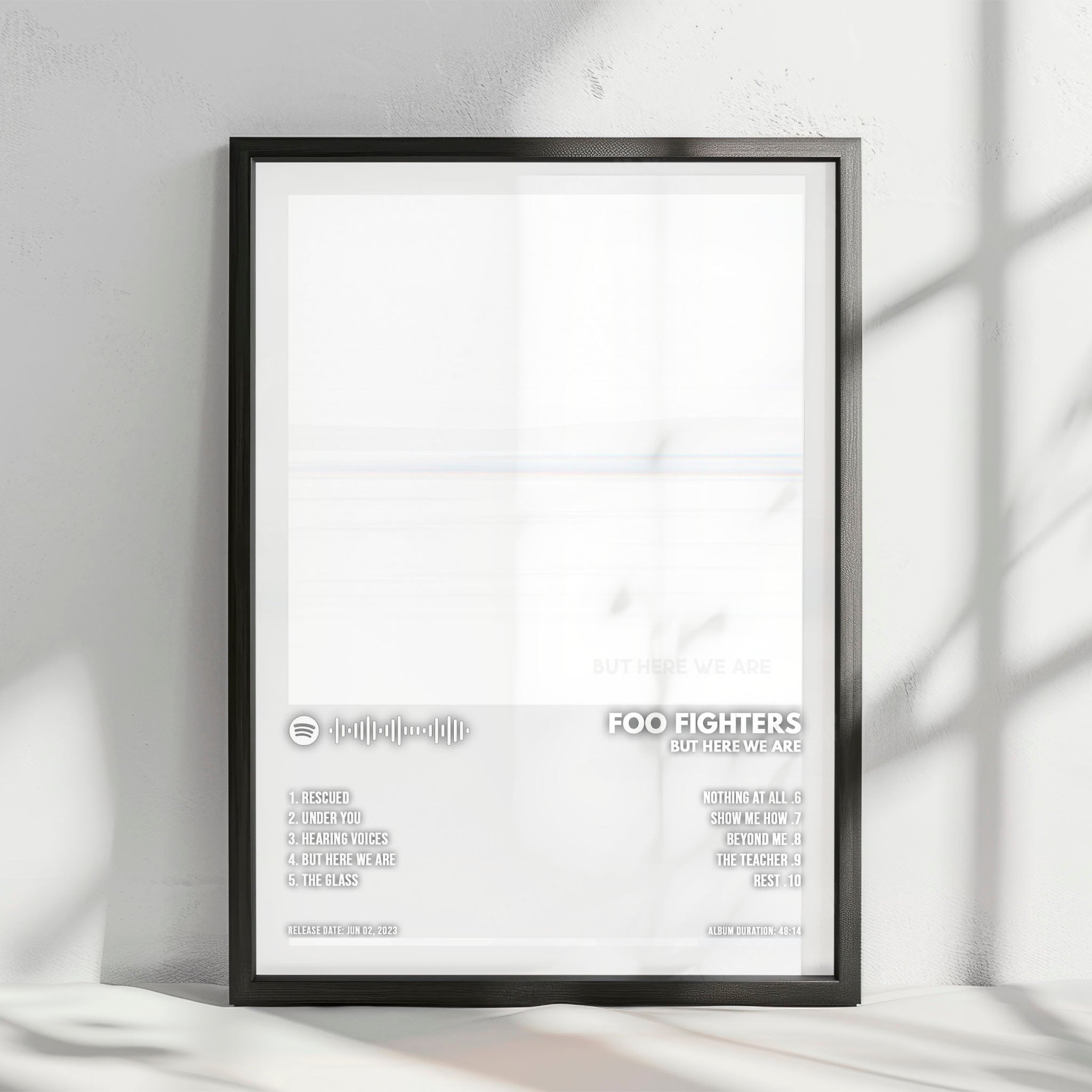 Foo Fighters "But Here We Are" Album Cover Poster - with Complete Tracklist