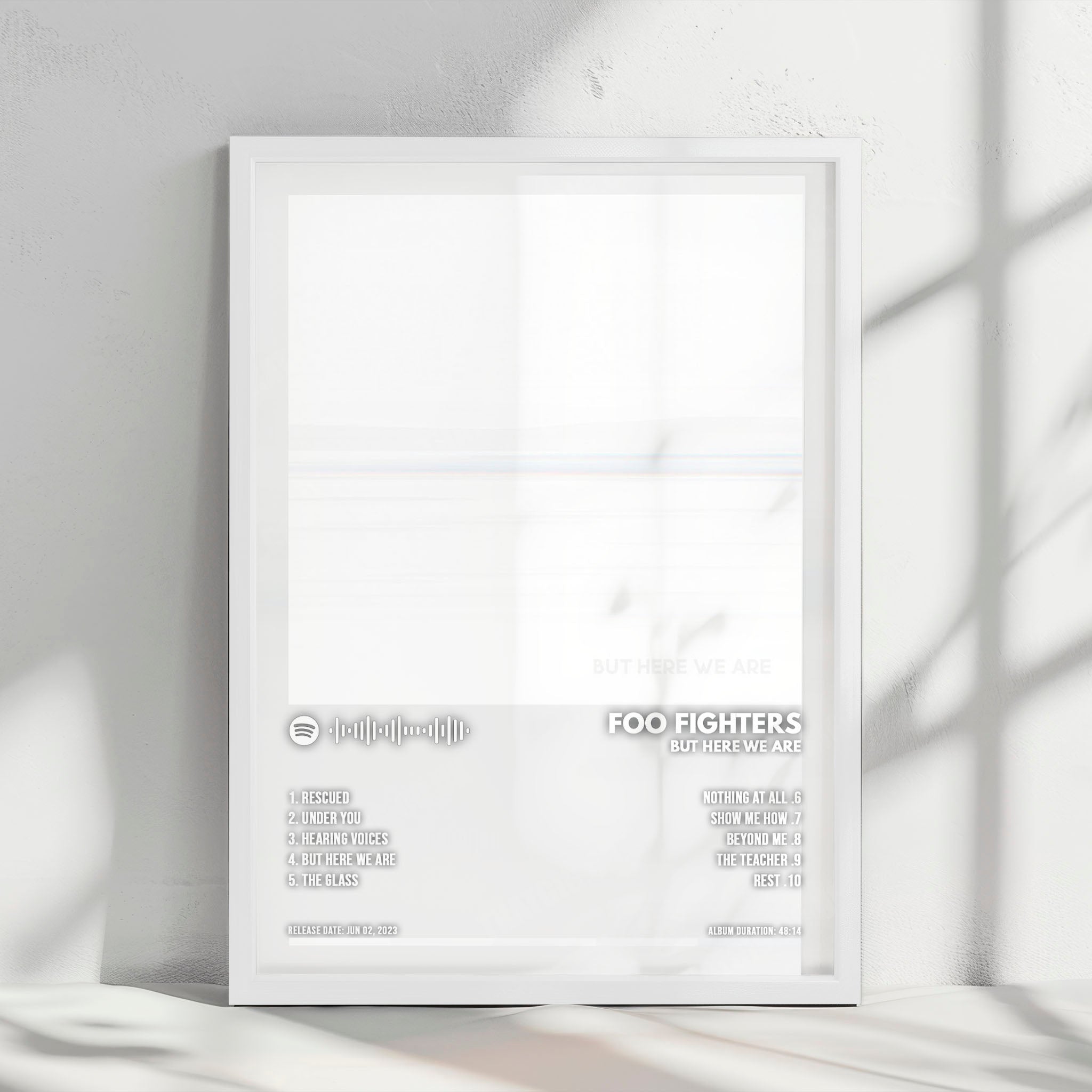 Foo Fighters "But Here We Are" Album Cover Poster - with Complete Tracklist