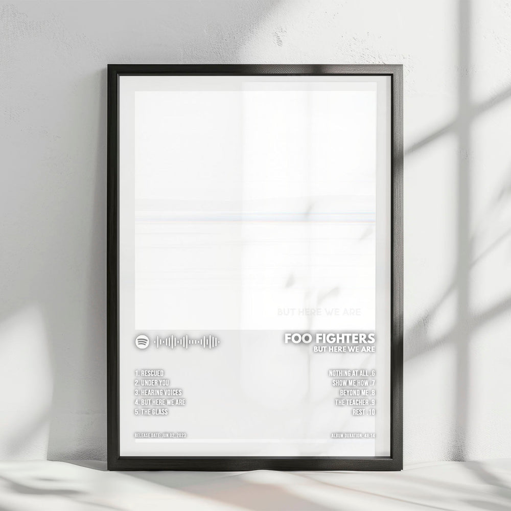 Foo Fighters "But Here We Are" Album Cover Poster - with Complete Tracklist