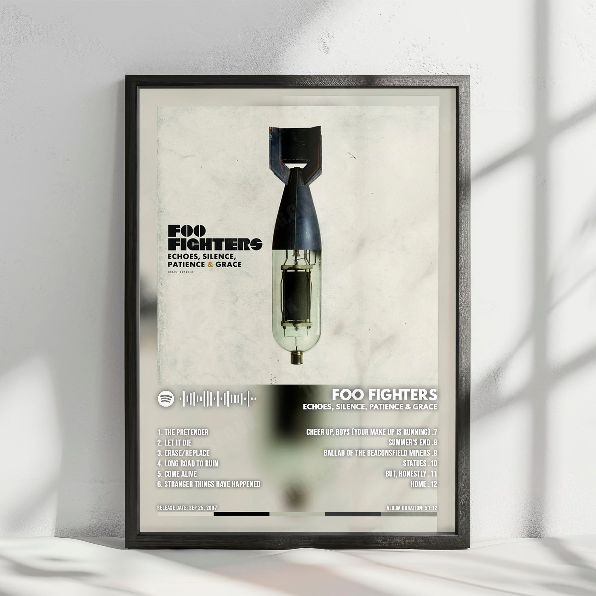 Foo Fighters "Echoes, Silence, Patience & Grace" Album Cover Poster - with Complete Tracklist