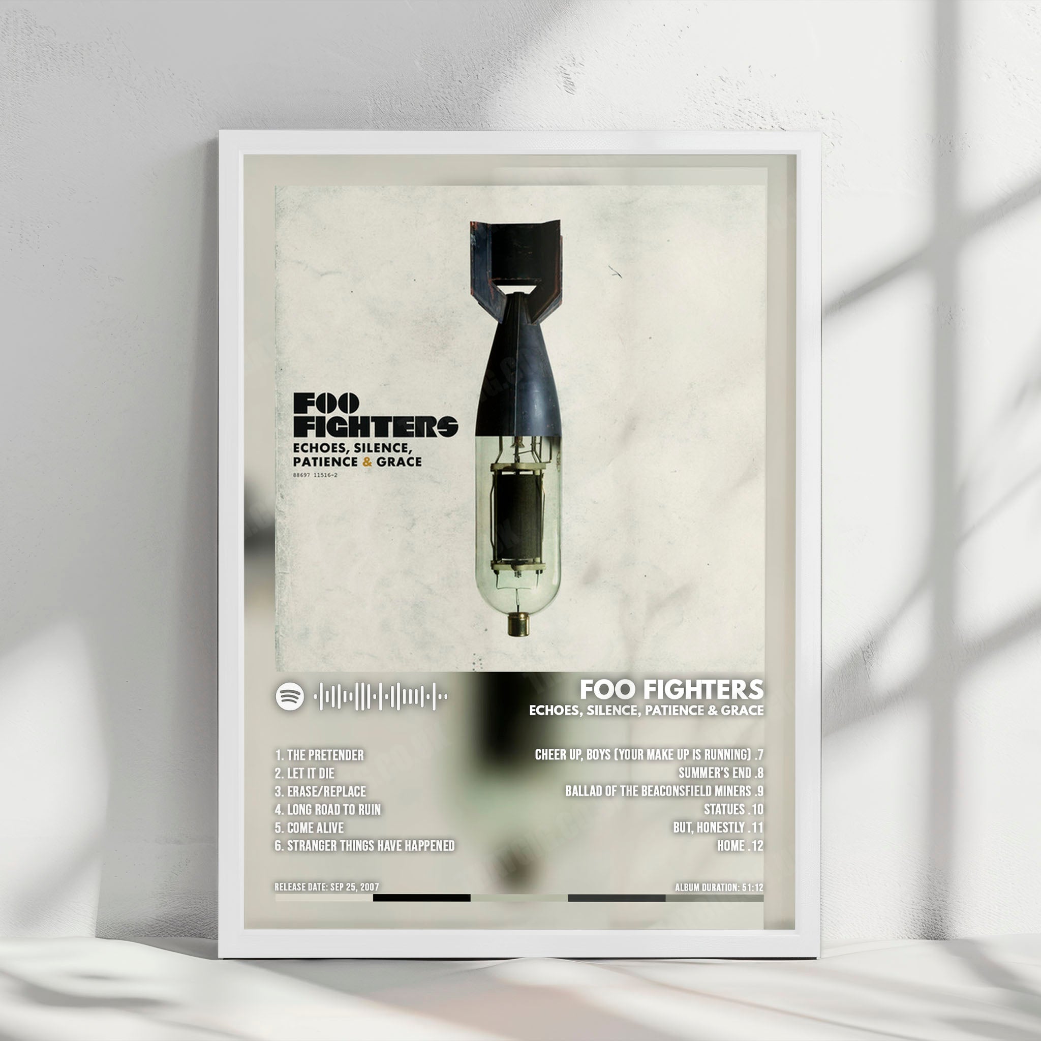 Foo Fighters "Echoes, Silence, Patience & Grace" Album Cover Poster - with Complete Tracklist