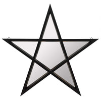 Gothic Gifts Black Framed Pentagram Mirror