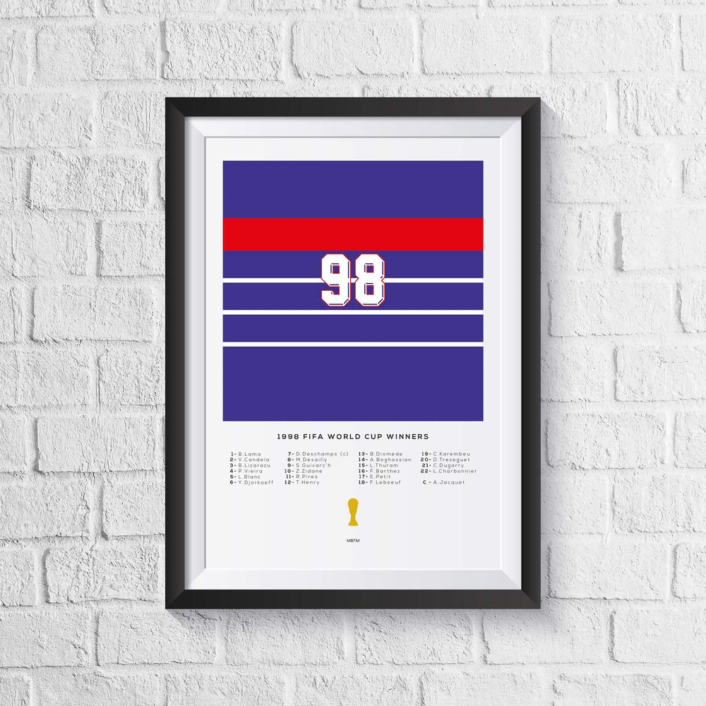 France 1998 World Cup Squad Print