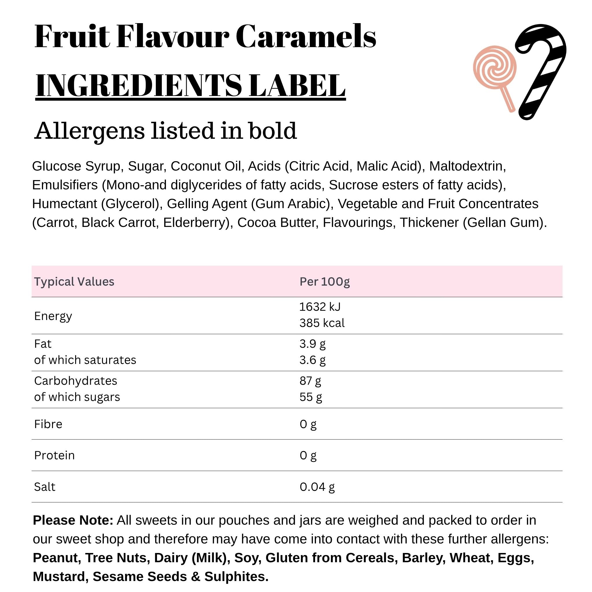 Fruit Flavour Caramels