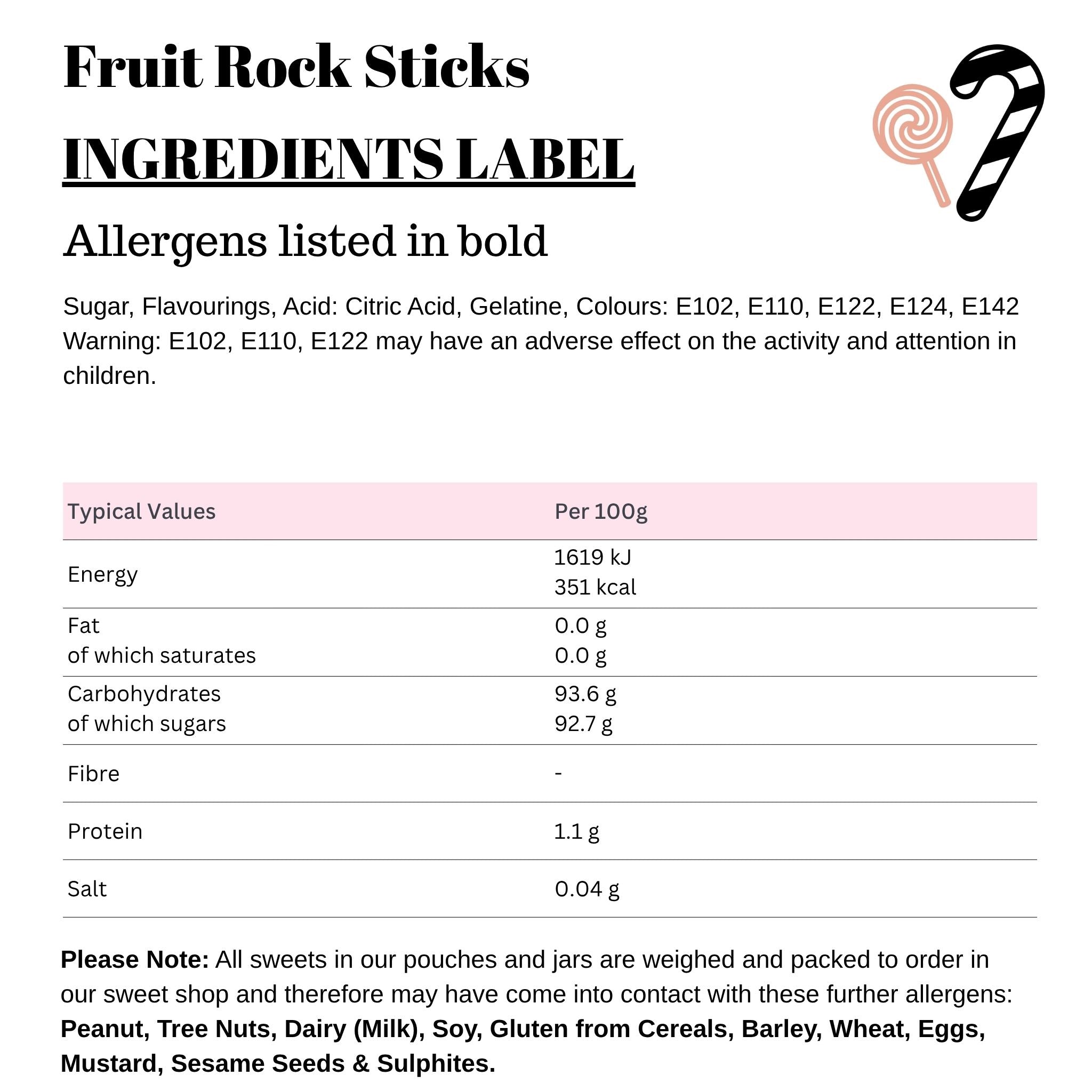 Fruit Rock Sticks