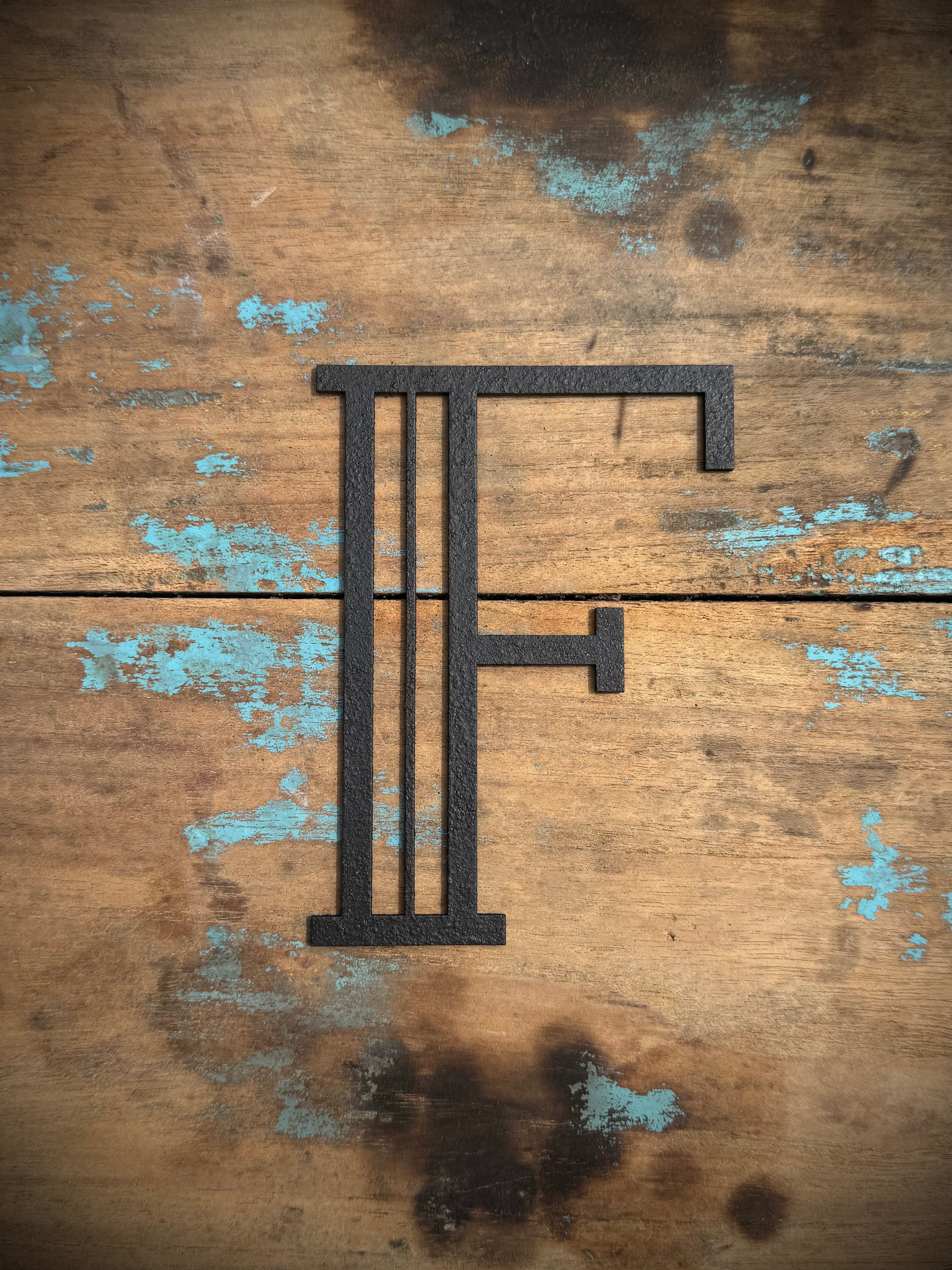 Black 5" or 12" Art Deco Metal Lettering A-Z 0-9