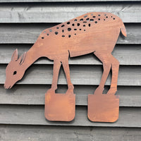 Rusty Metal Deer Garden Decoration