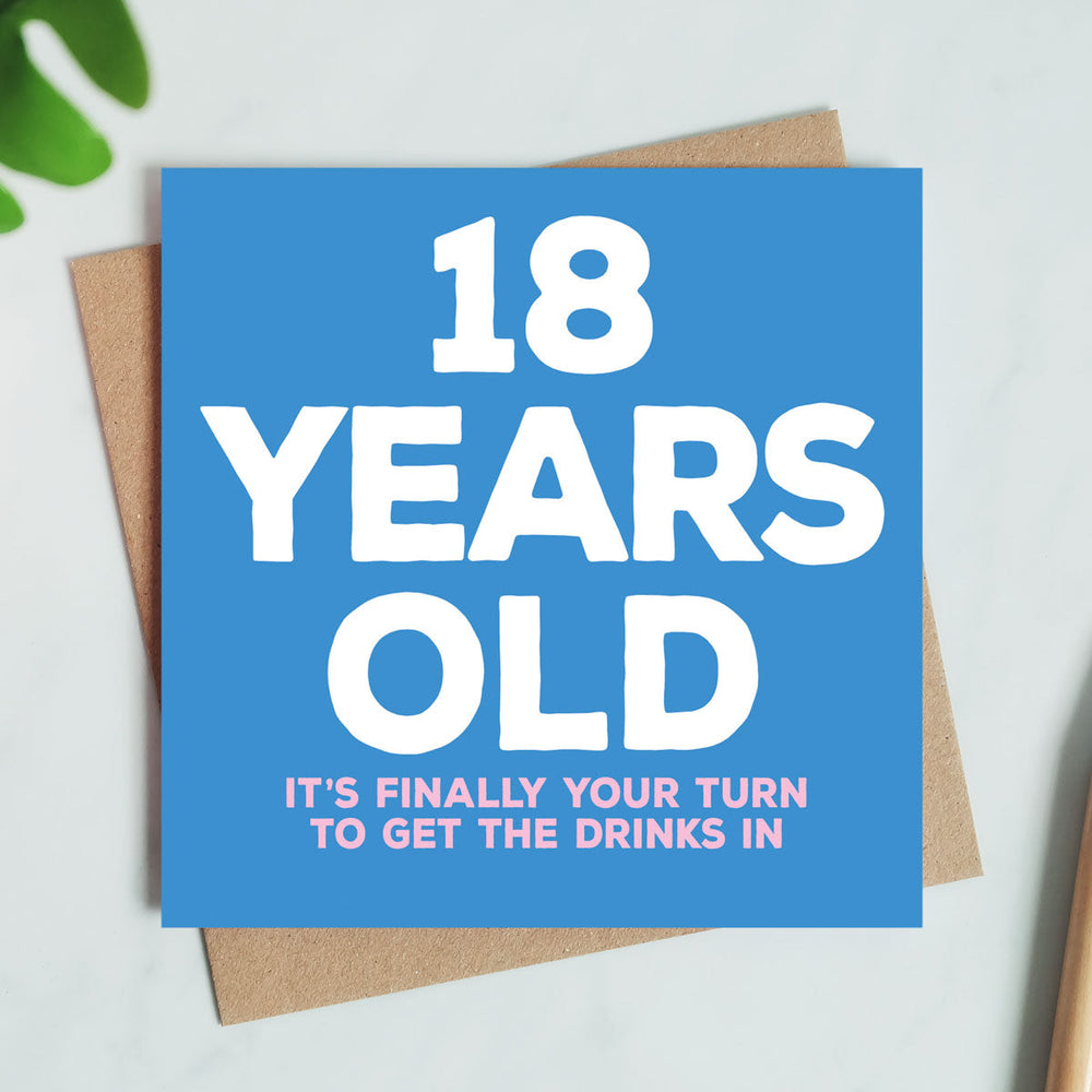Humorous 18th Birthday Card – Cheers to Adulthood!