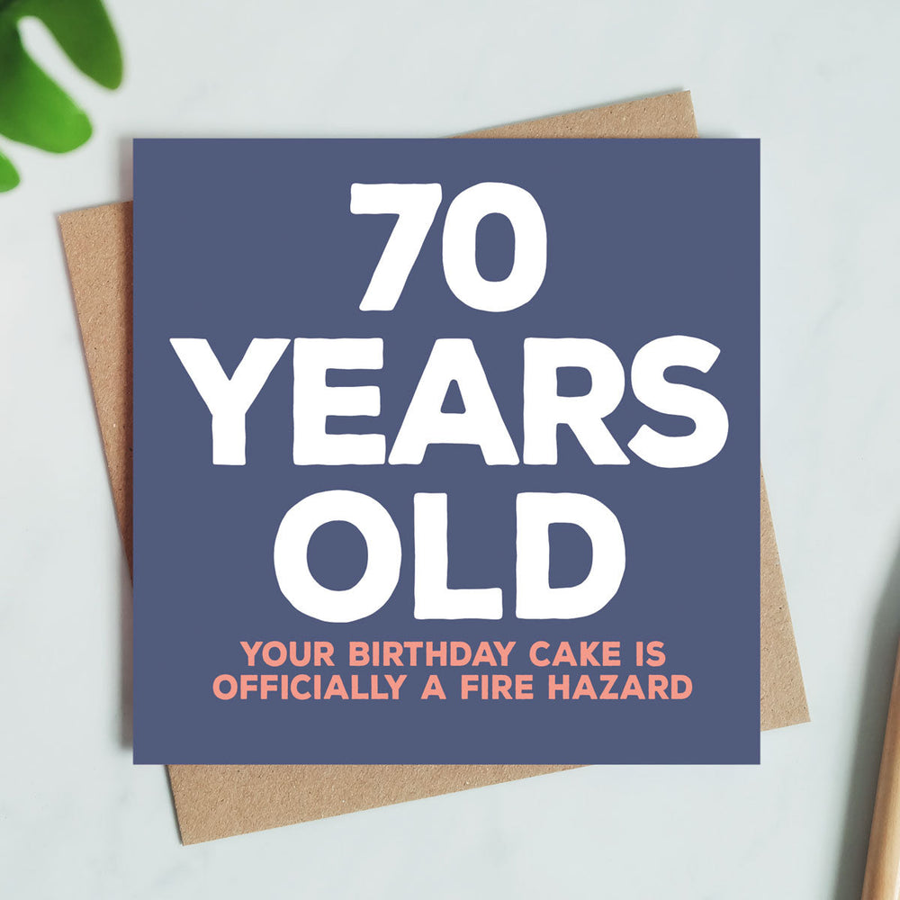 70th Birthday Card with Humour – Perfect for Milestone Celebrations