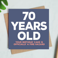 70th Birthday Card with Humour – Perfect for Milestone Celebrations